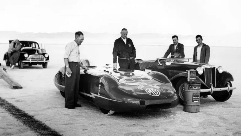 Gardner with MG at Bonneville 1951