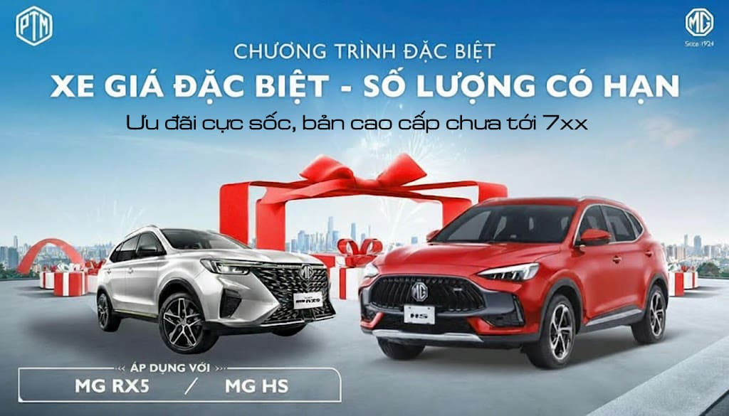 MG Nam Định Ninh Bình ưu đãi xe MG HS và MG RX5 giá đặc biệt chỉ từ 7xx triệu đồng